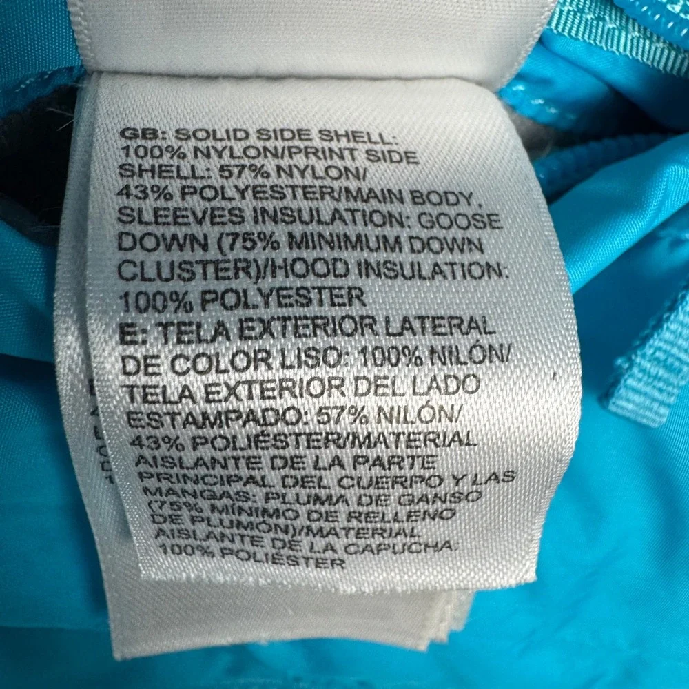 The‎ North Face Kids 2T 550 Down Puffer Jacket Blue Quilted Hooded Winter Coat
